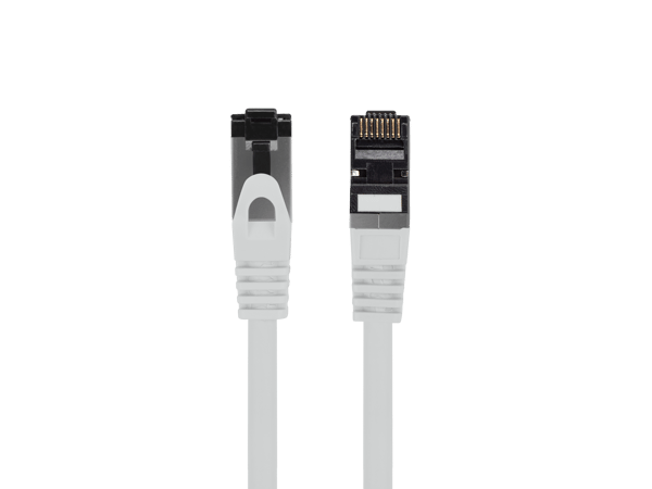 0,25 m harmaa SFTP RJ45 Cat.8.1 LAN-kaapeli