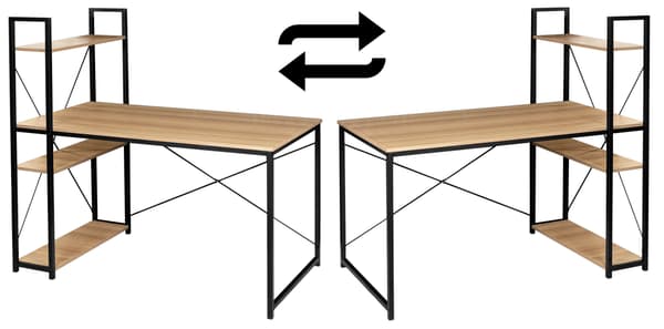 Trosa Modern Oak industrielt loftsskrivebord
