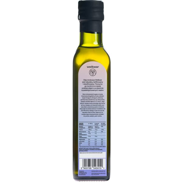 Wellbear - Kallpressad safflorolja - 250 ml