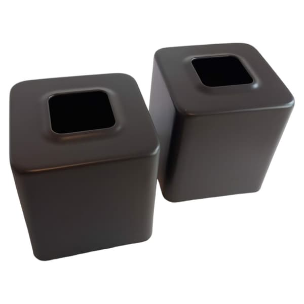 Pappersförpackning i metall, dispenser, 2 st, grå
