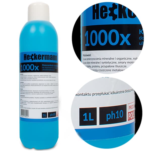 Heckermann® 0,8L JP-008 ultralydsrenser + 1L væske