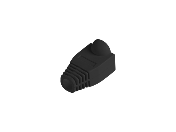 Sorte RJ45-stikdæksler, 100-pak