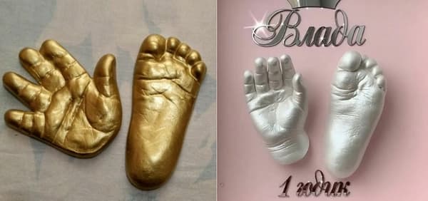 3D-gipsafstøbningssæt til babyens hænder og fødder