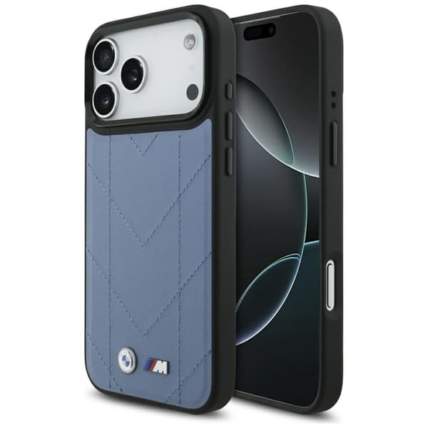 BMW M Quiltet Logo MagSafe-cover til iPhone 17 Pro Max Blå