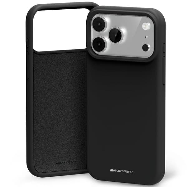 Mercury Silikone Etui til iPhone 17 Pro Max Sort