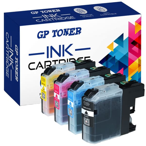 4x blækpatron til Brother GP-B123CMYK GP