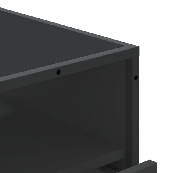vidaXL kommode, sort, 70x41x70 cm, træbaseret materiale