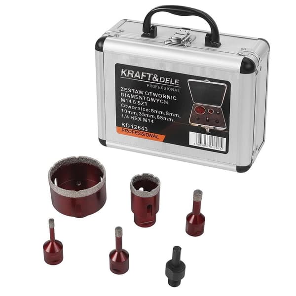 Diamanthålsågssats 6-delars 6-68mm M14 KD12643