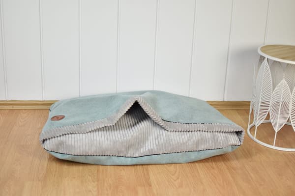 Mink NEL mintgrøn + grå striber 80cm x 60cm