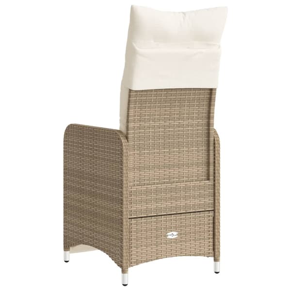 vidaXL Lepotuoli puutarhatyynyillä, beige polyrottinki