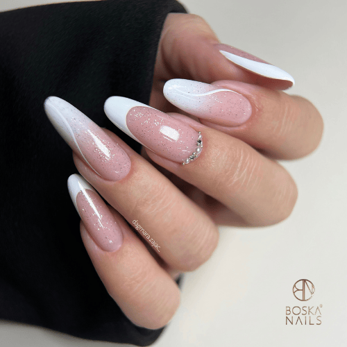 Boska Nails Picassini -kynsilakkageeli, valkoinen, 5 ml