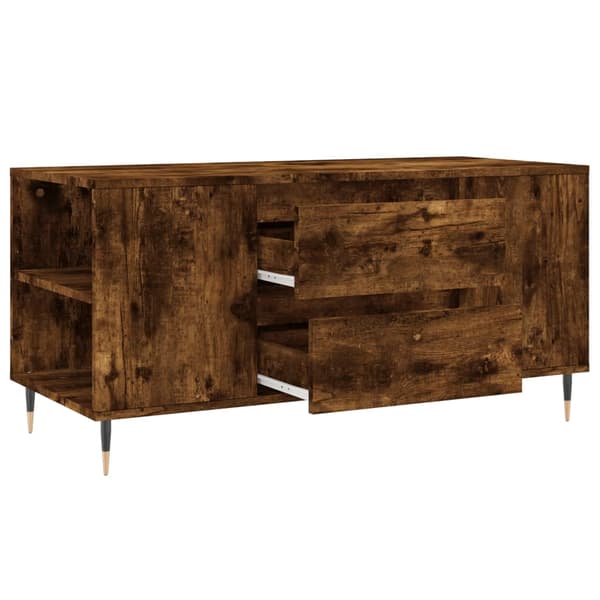 vidaXL sofabord røget eg 102x44,5x50 cm