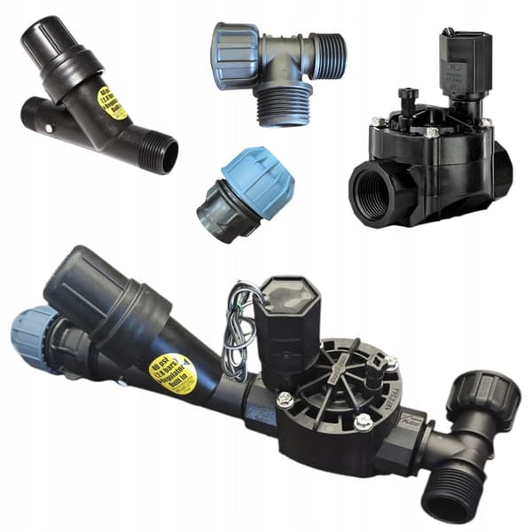 Drypslangesektion, HV-magnetventil, RBY, T-stykke, PE 25
