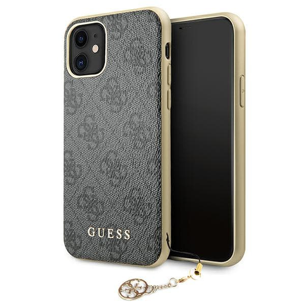 Guess 4G Charms Collection-etui til iPhone 11 / Xr, grå
