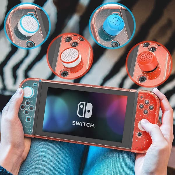 Nintendo Switch-cover i rødt glitter