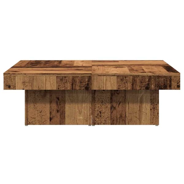 vidaXL sofabord, antik træ, 90x90x28 cm, spånplade