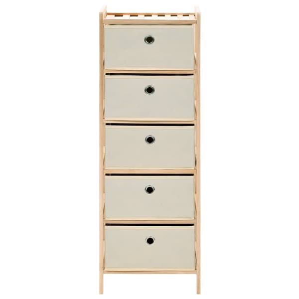 vidaXL Hylly 5 kangaskorilla setripuu beige