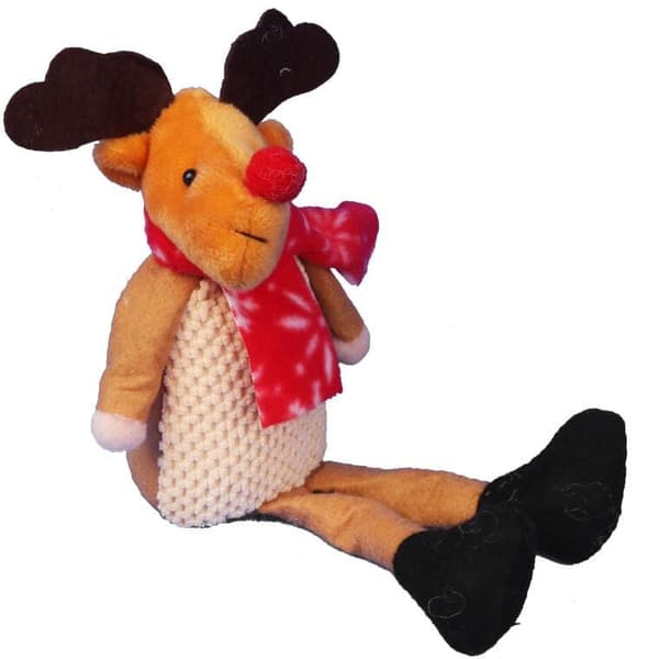 Julepynt rensdyrfigur med dinglende ben 22 cm