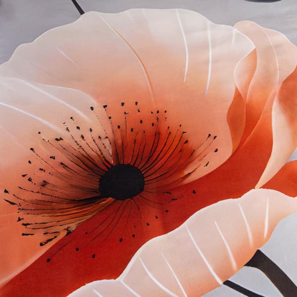 Bäddset 220x200 BOMULL SATIN digitaltryck blommor puderrosa
