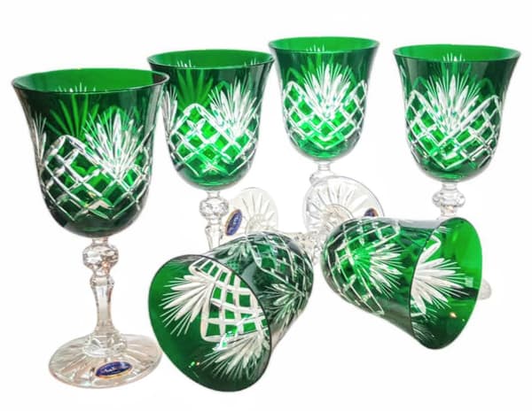 Smaragdkrystalvinglas 220 ml Ananas