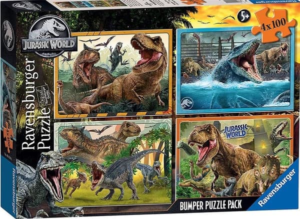 Pussel 4x100 Jurassic World Bumper Pack