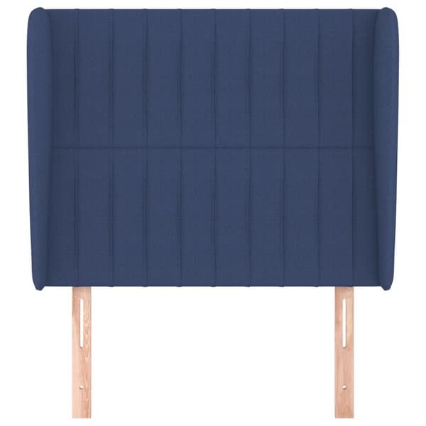 vidaXL Vingad nackstöd blå 93x23x118/128 cm tyg