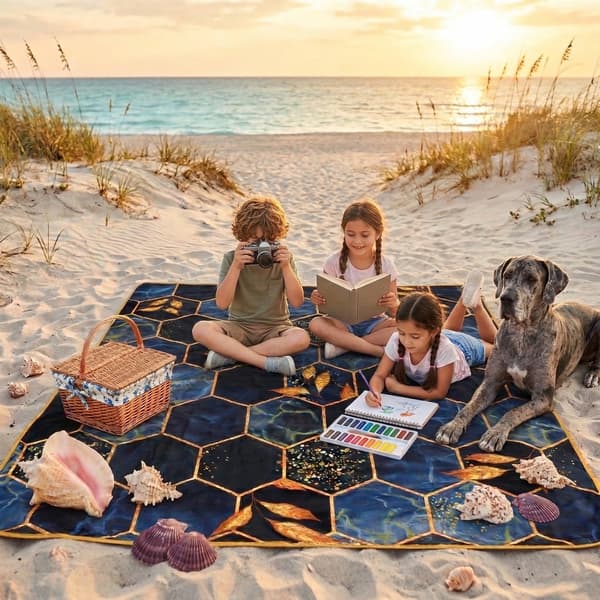 Picnic - strandtæppe "Honeycombs" 180x200