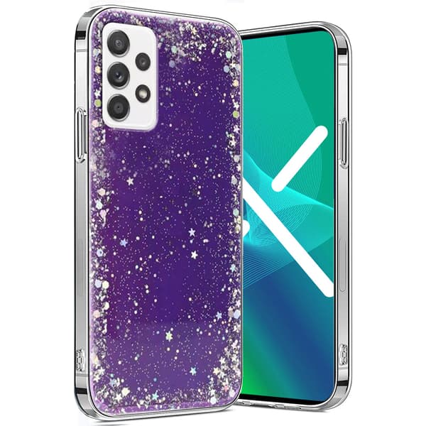 Samsung Galaxy A32 5G cover, glitrende, lilla