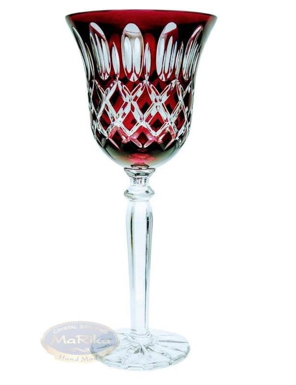 Rubin krystal vinglas 280 ml Krata Olive