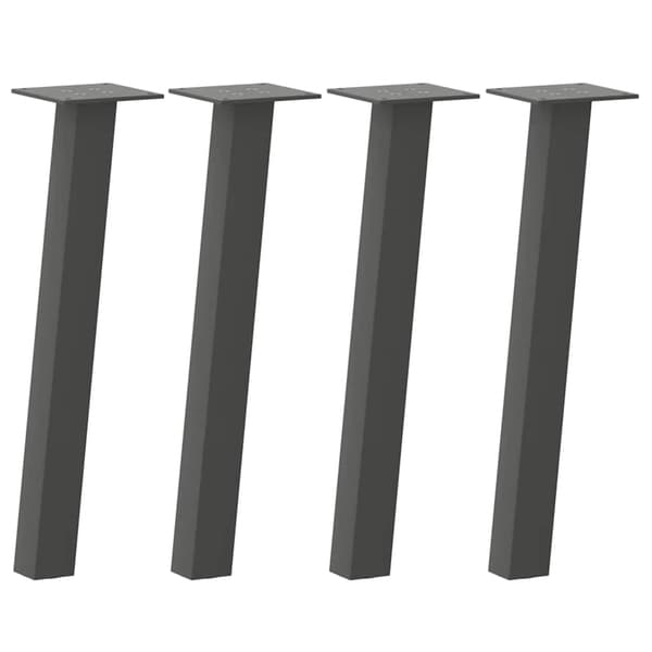 vidaXL sofabordsben, 4 stk., antracit, 42 cm, stål
