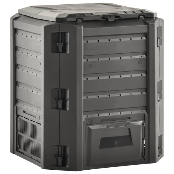 vidaXL Havekompostor, Sort, 380 L