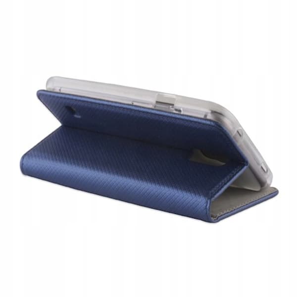Etui til Samsung Galaxy S21 FE SMART MAGNET BOOK MARINEBLÅ + GLAS