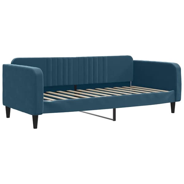 vidaXL Bäddsoffa blå 90x200 cm klädd i sammet