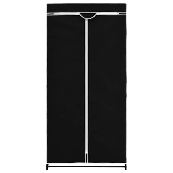 vidaXL garderobe, sort, 75x50x160 cm