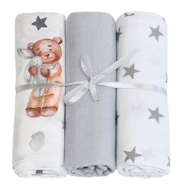 Muslinblöjor 3 delar (set U)