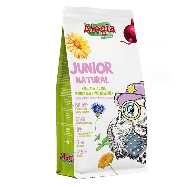 Alegia - Junior Natural - urtefoder til unge marsvin 650 g