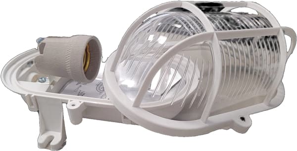 Kanalväggbelysning med plastnät grå E27 240V
