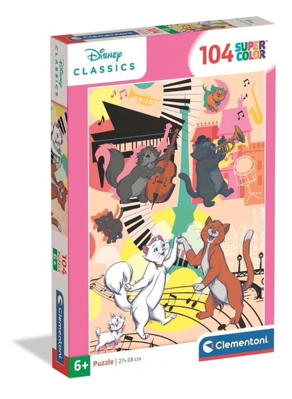 Pussel 104 Superfärgade Aristocats