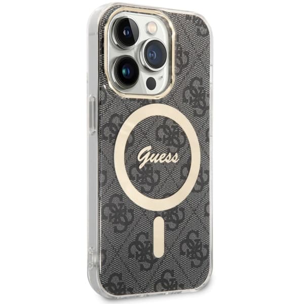 Guess IML 4G MagSafe-etui til iPhone 14 Pro, sort
