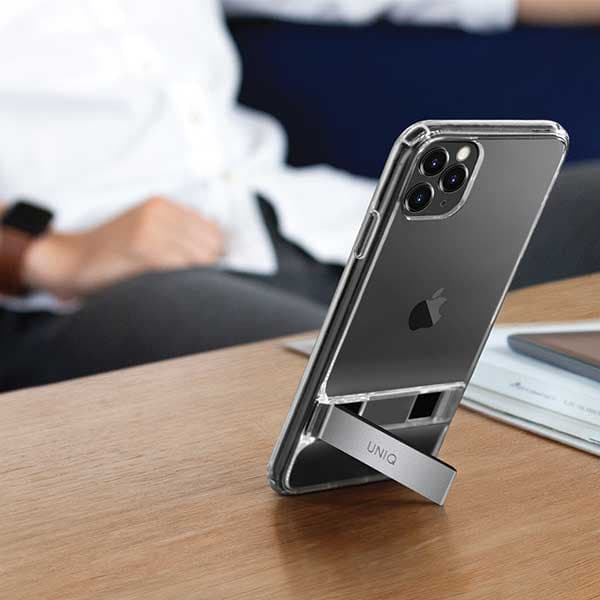 UNIQ Cabrio-etui med stativ til iPhone 11 Pro, grå