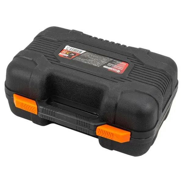 Bilkompressor 12V dobbeltstempelkompressor 65l/min med manometer, kuffert