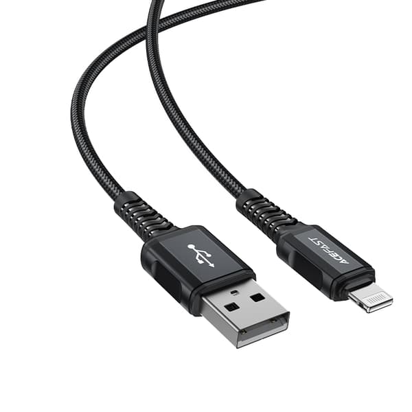 MFI-kaapeli iPhonelle USB - Lightning 2.4A 1.8m musta