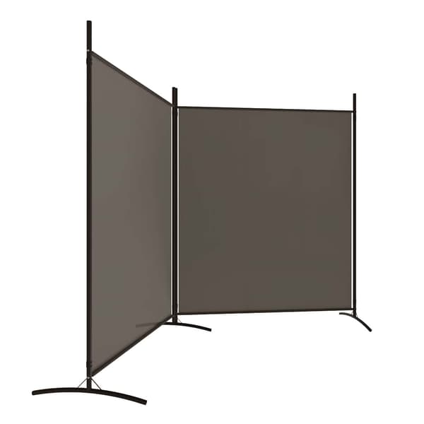 vidaXL 2-panelsskærm antracit 348 x 180 cm stof