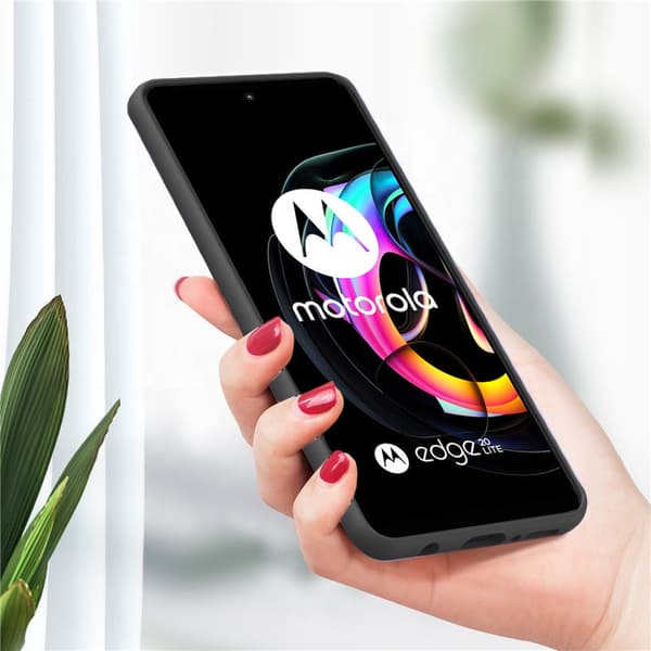 Etui til Motorola Edge 20 Lite, Silikone Lite, Sort