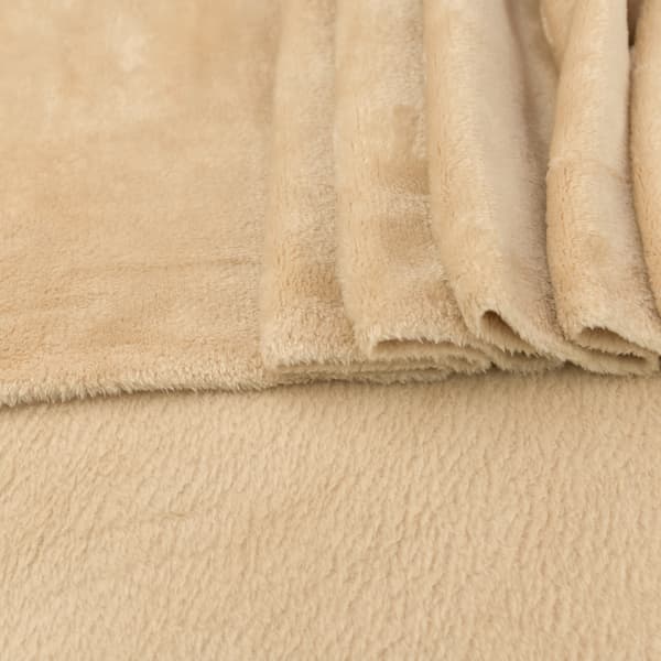 Vaalean kamelikuvioinen Minky-fleece
