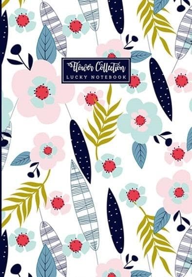 Dekorativ notesbog 143x210/64K ternede blomster