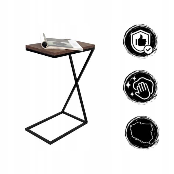 Your Loft Design sidebord sort mørkt træ Monte 40x25x60