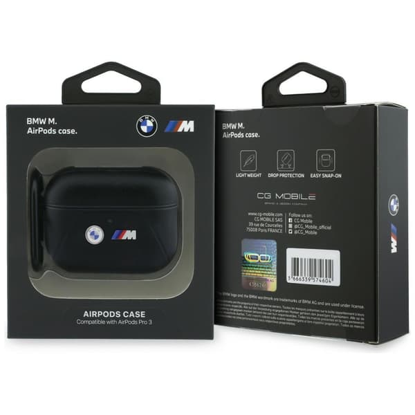 BMW Curved Line-etui til AirPods Pro 3, sort