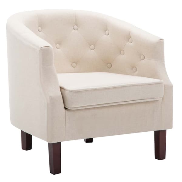 vidaXL lænestol, beige, stof