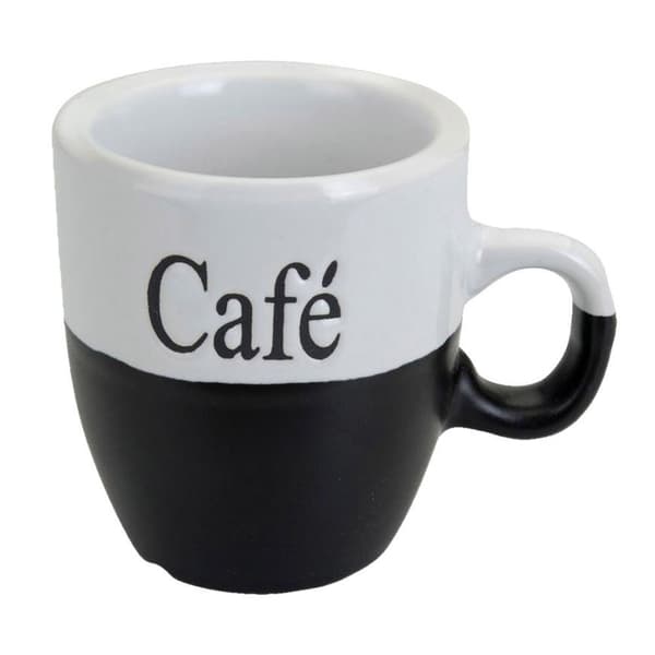Sæt med sort-hvide kaffekrus 2x150 ml